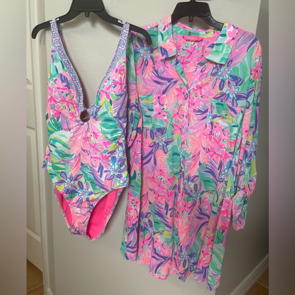 EEUC-Set- Size 14 Stephie One Piece swimsuit and Size XLNatalie Coverup